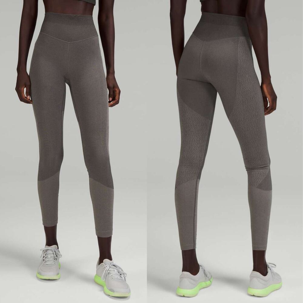 LULULEMON Seamless Training High-Rise Tight 25" Size 4 Gull Grey